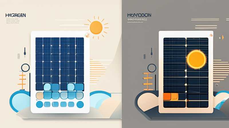 What is the concept of solar hydrogen production?