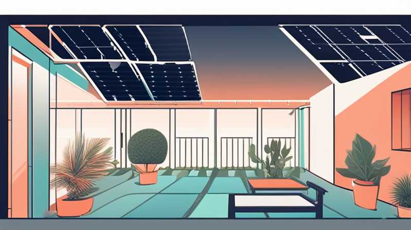 How to install solar panel lights on the balcony