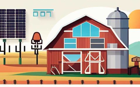 Where are the solar panels on the farm?