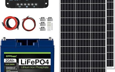 Review: ExpertPower 200W 12V Solar Power Kit | 12V 20Ah LiFePO4 Lithium Battery | 200W Mono Rigid Solar Panels, 20A PWM Solar Charge Controller | RV, Trailer, Camper, Marine, Off Grid, Solar Projects