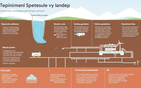What are the typical cost ranges for different components of PSH facilities