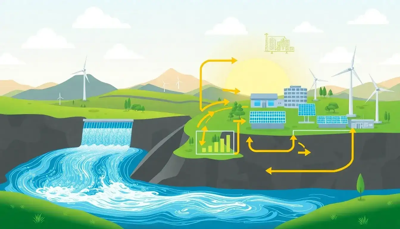 How does the efficiency of pumped hydroelectric energy storage compare to other renewable energy solutions