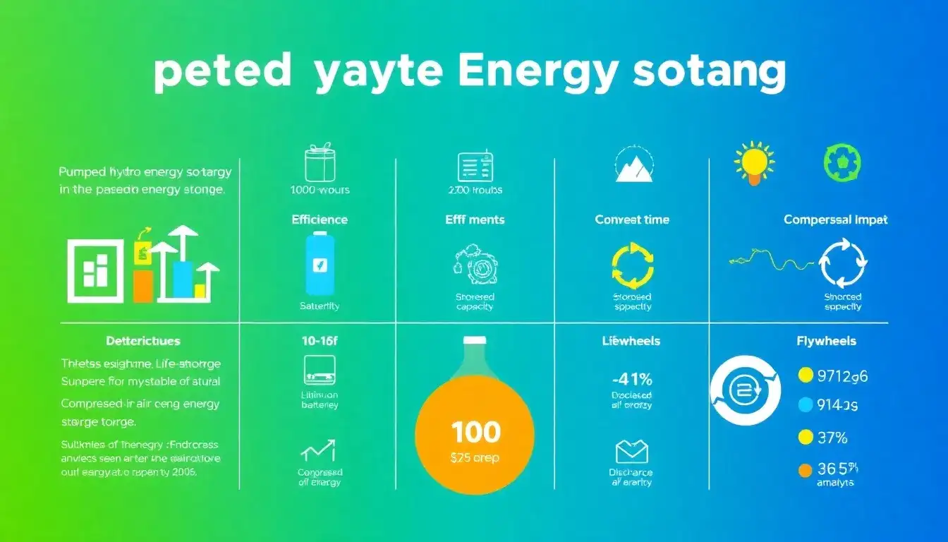 How does the efficiency of pumped hydroelectric energy storage compare to other energy storage solutions
