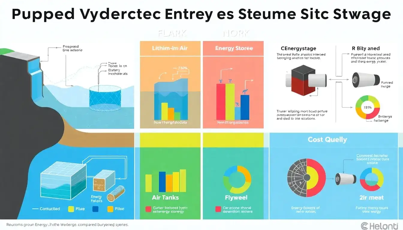 How does pumped hydroelectric energy storage compare to other energy storage technologies in terms of cost and efficiency