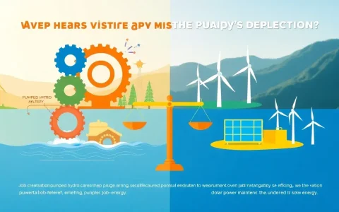 How does the construction of pumped hydroelectric facilities compare to other renewable energy projects in terms of job creation