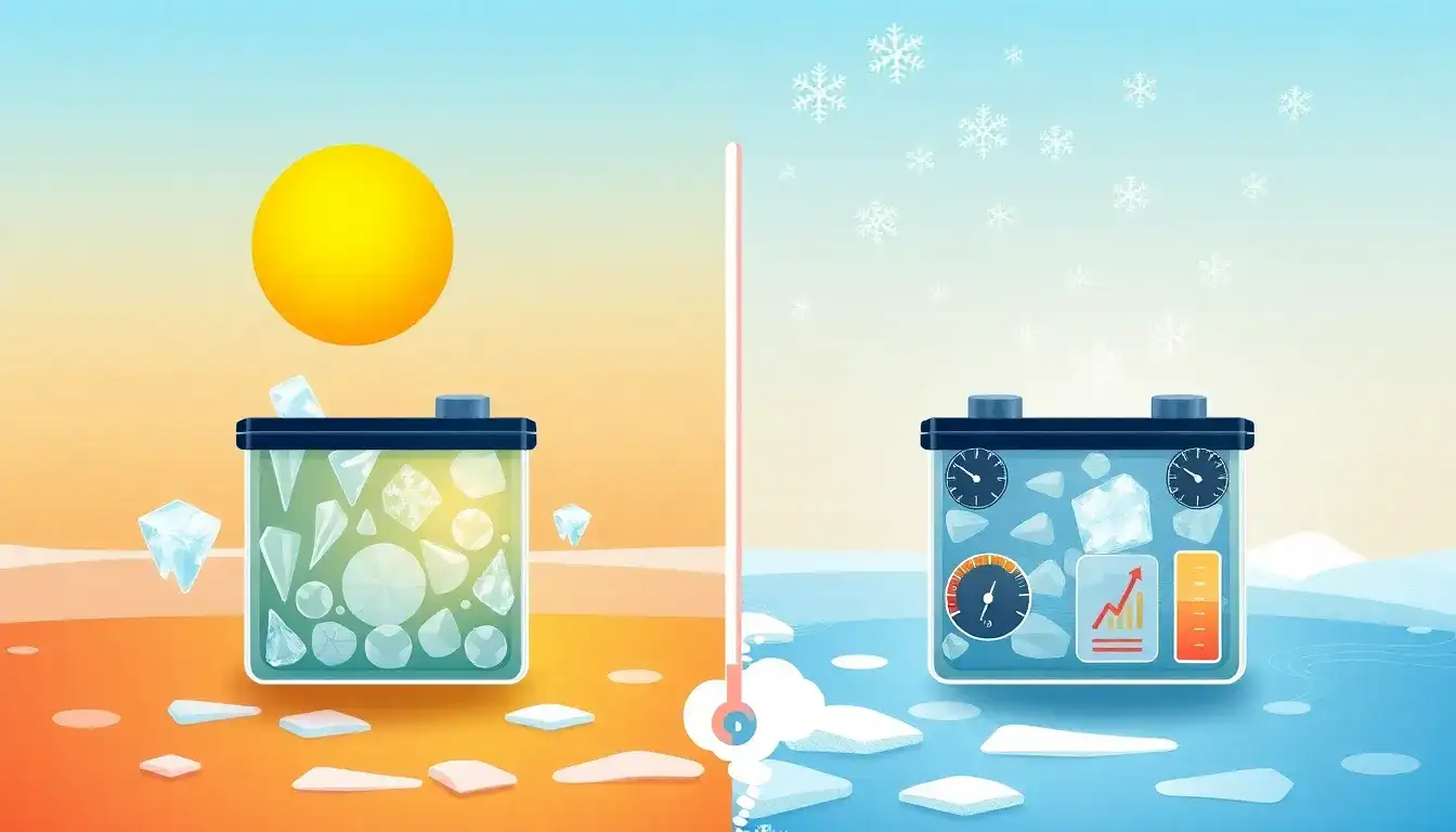 How does temperature impact the lifespan of energy storage batteries