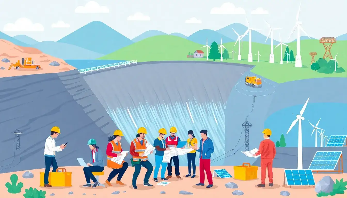 What specific skills are in high demand for pumped hydroelectric energy storage projects