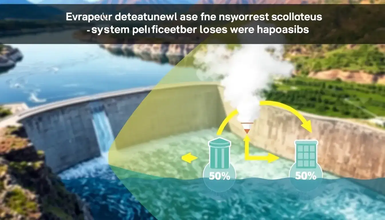 How do evaporation losses impact the overall efficiency of pumped hydroelectric energy storage