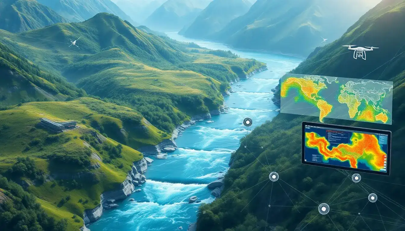 How does GIS help in identifying the best locations for small hydropower plants