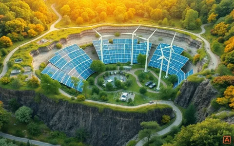 What are the main benefits of using abandoned mine pits for this project