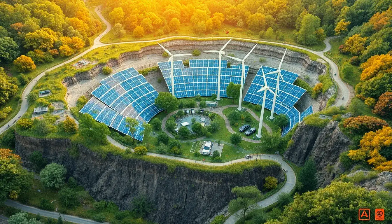 What are the main benefits of using abandoned mine pits for this project