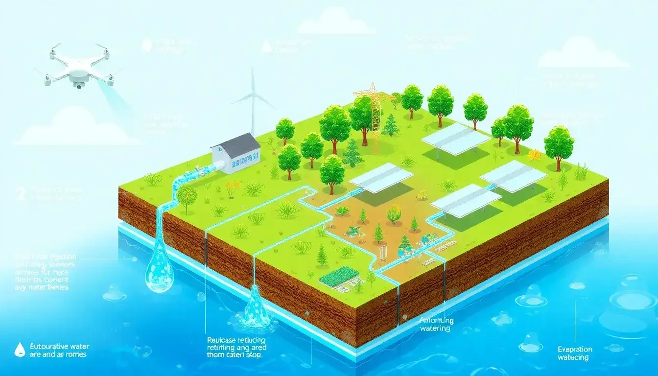 How does the project address water loss through seepage and evaporation