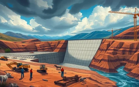 What are the potential challenges in constructing the dams for the Central Pit