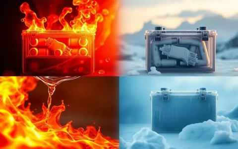How do temperature extremes affect the performance of lithium-ion batteries versus lead-acid batteries