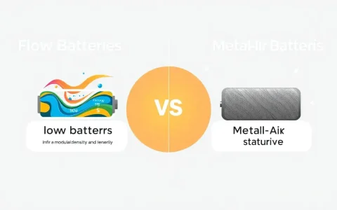 How do flow batteries compare to metal-air batteries in terms of cost and efficiency