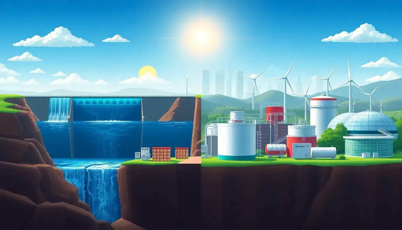 How does pumped storage hydropower compare to other forms of long-duration energy storage