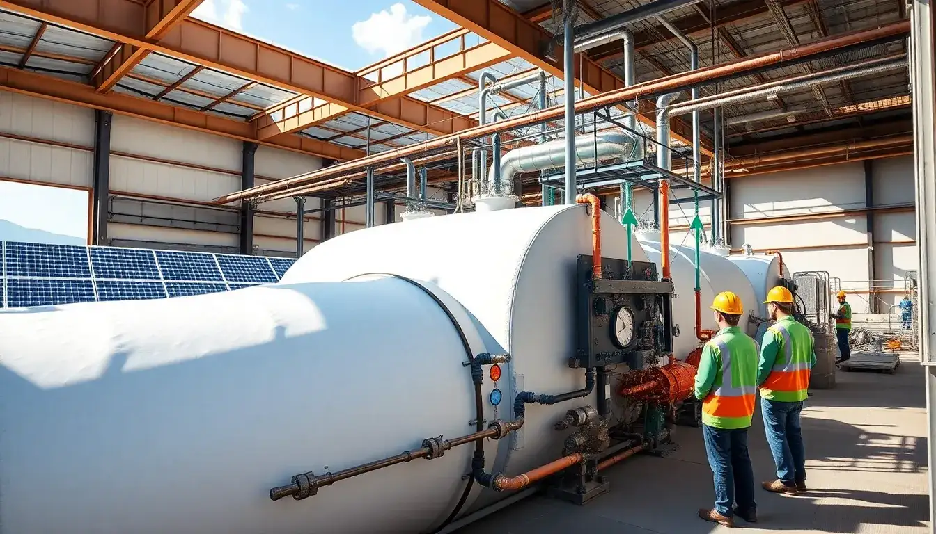 What role does thermal energy storage play in supporting industrial processes