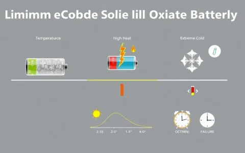 How does the temperature range affect the lifespan of lithium cobalt oxide batteries