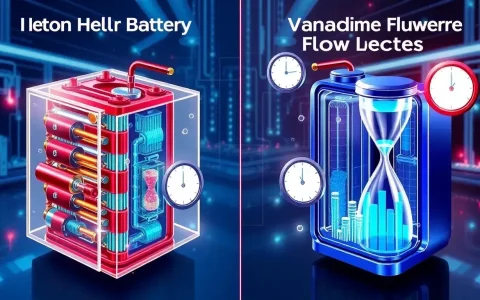 How does the lifespan of iron flow batteries compare to that of vanadium flow batteries