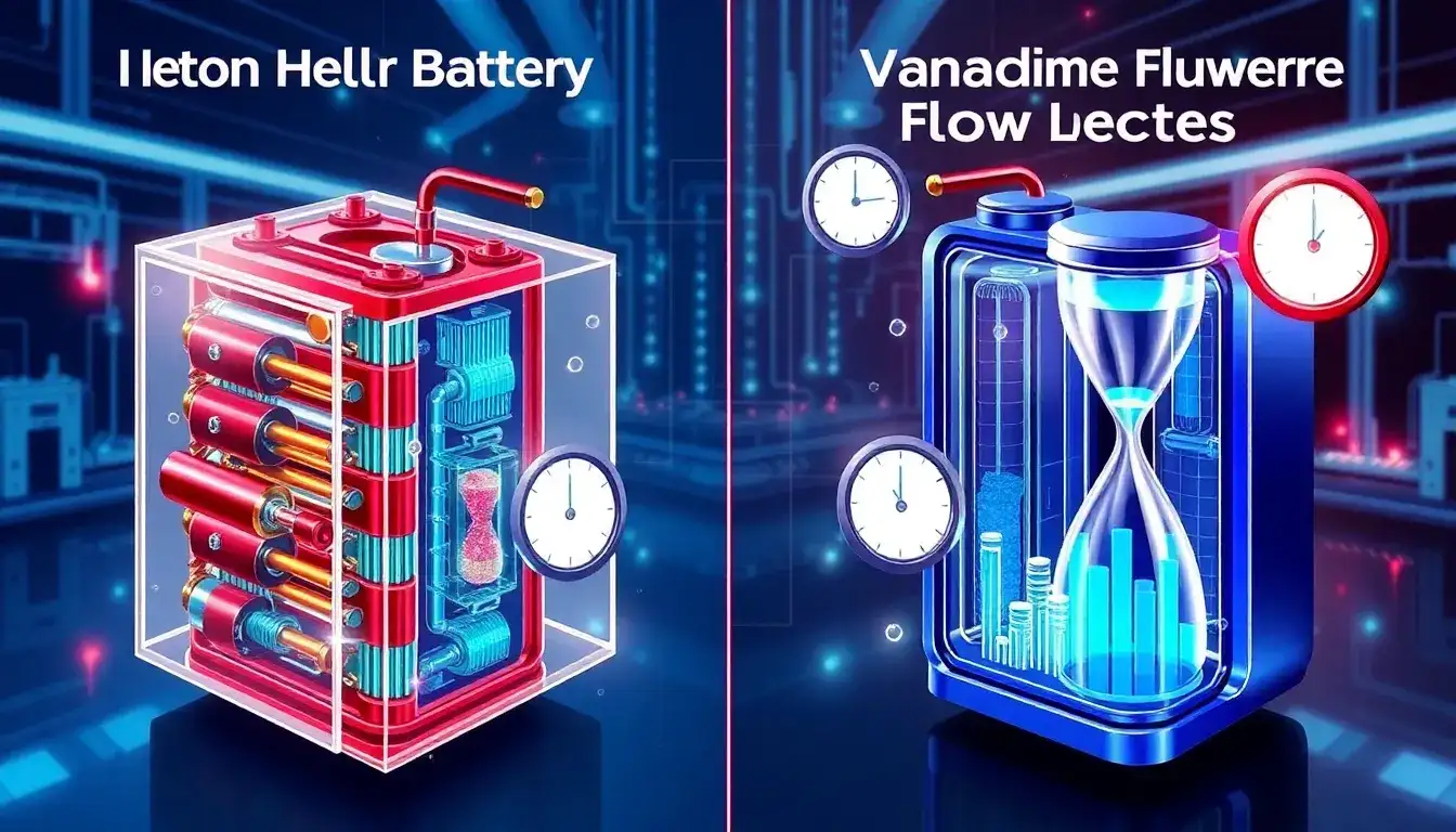 How does the lifespan of iron flow batteries compare to that of vanadium flow batteries