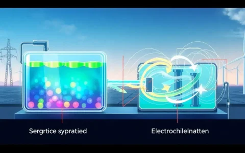 How does the separation of energy storage and electrochemical reactions benefit flow batteries