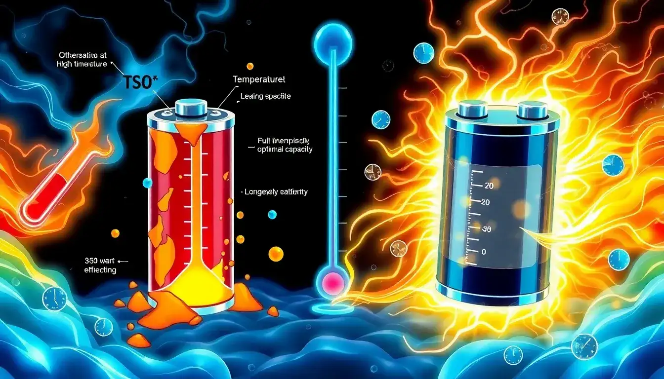How does temperature affect battery degradation