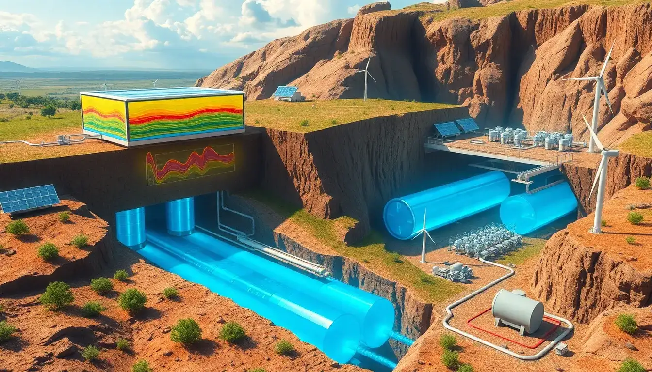 How do flow batteries and compressed air systems contribute to the feasibility of long-duration energy storage