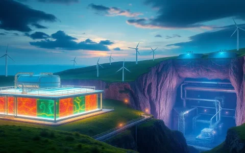 How do flow batteries and compressed air systems contribute to long-duration energy storage