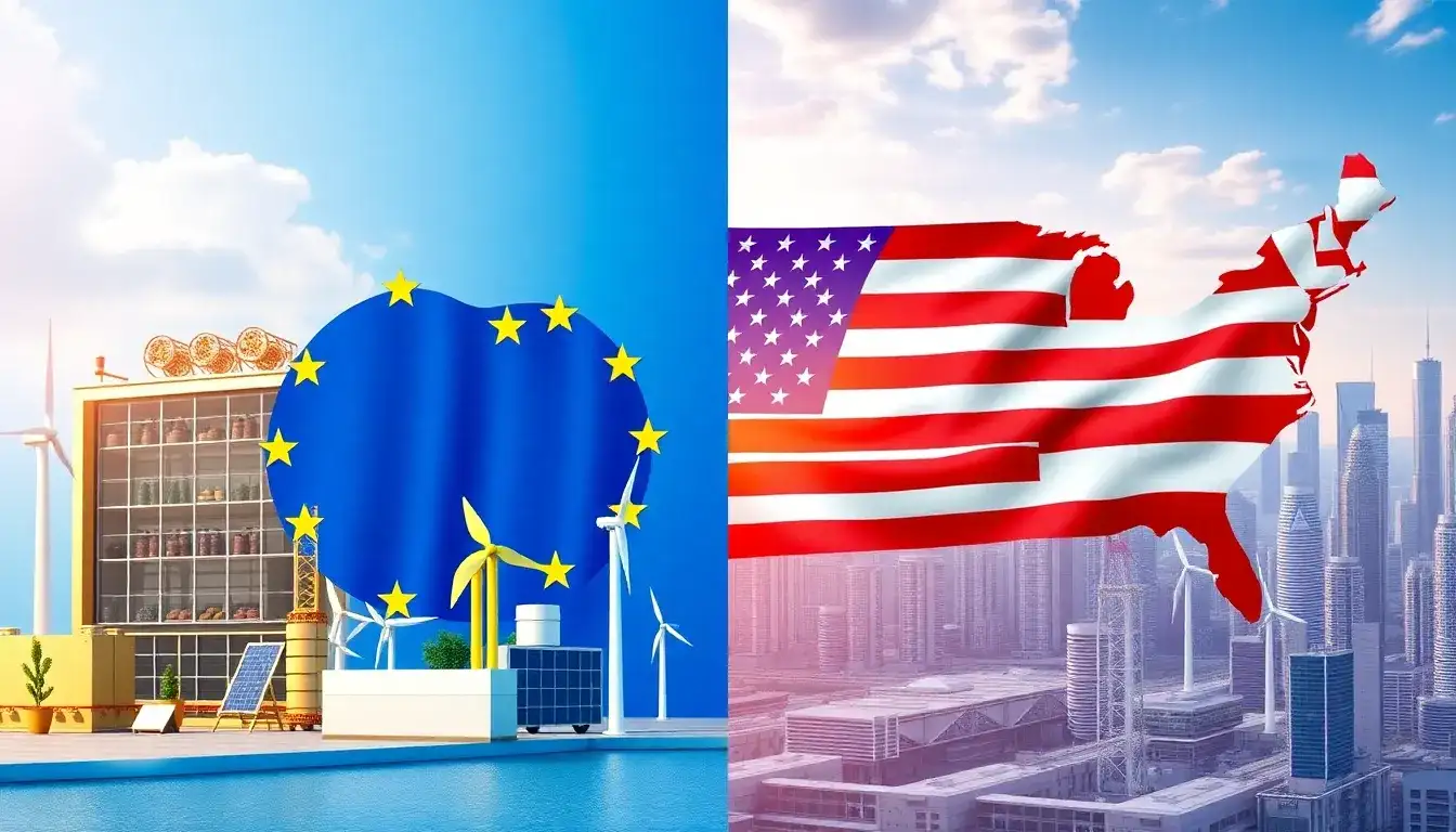 How do the regulatory frameworks in the EU and the US differ in supporting energy storage