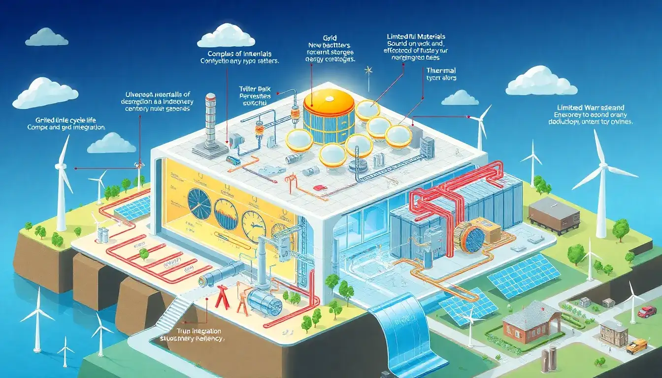 What are the main technical challenges facing long-duration energy storage