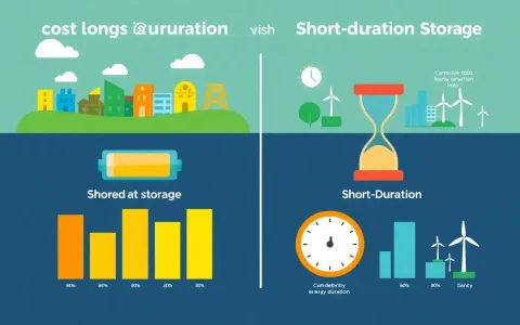 How does the cost of long-duration energy storage compare to short-duration storage