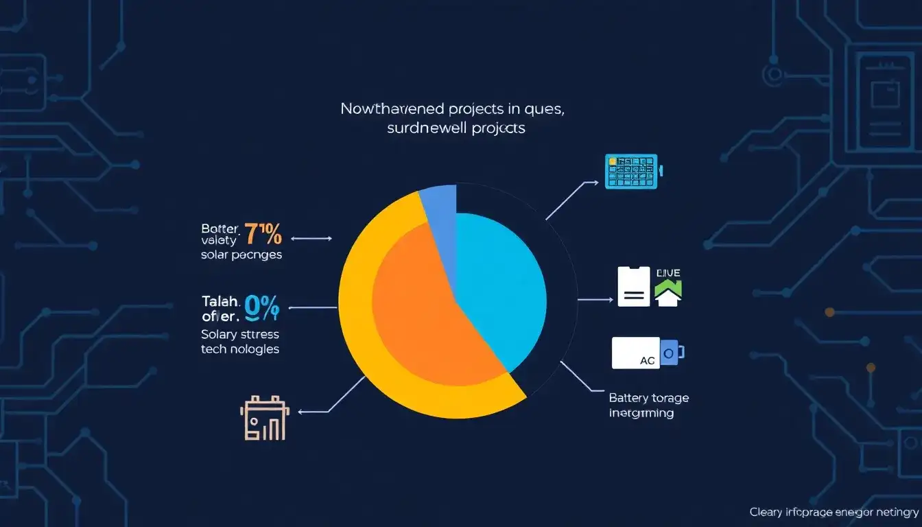 What percentage of withdrawn projects in the queues are solar and battery storage