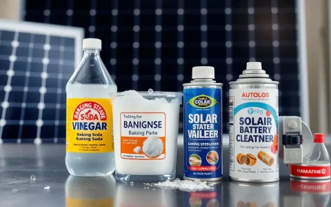 What are the best cleaning agents for solar battery terminals