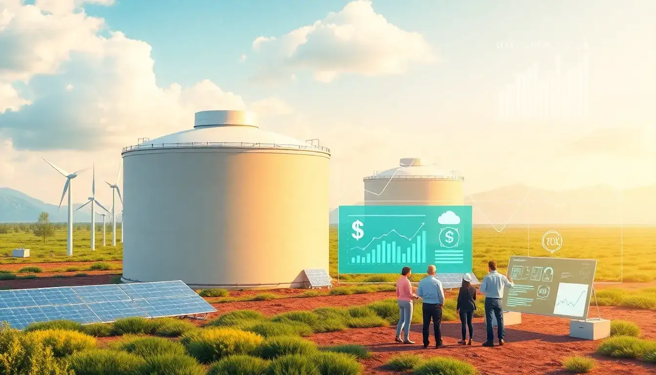 How do tax credits influence the cost-effectiveness of long-duration energy storage