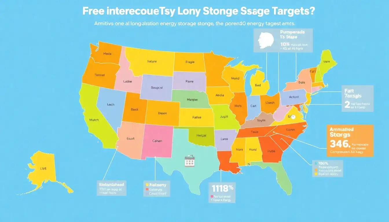 Which states have the most ambitious long-duration energy storage targets