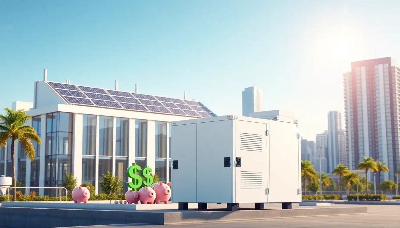 What are the financial benefits of using energy storage for businesses