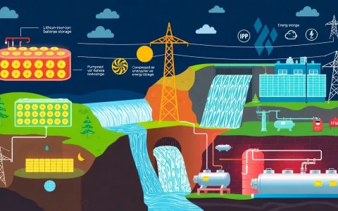 What are the main types of energy storage technologies used in power grids