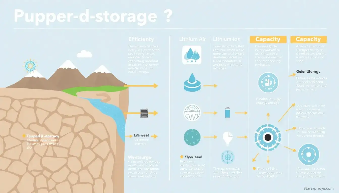 How does pumped-storage hydroelectricity compare to other energy storage methods