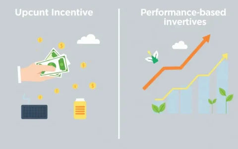 What are the main differences between upfront incentives and performance-based incentives for energy storage