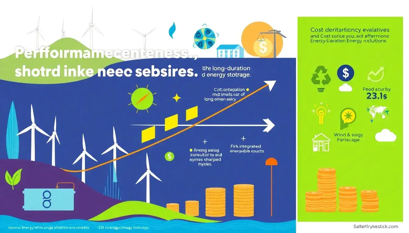 How do performance incentives impact the cost-effectiveness of long-duration energy storage solutions