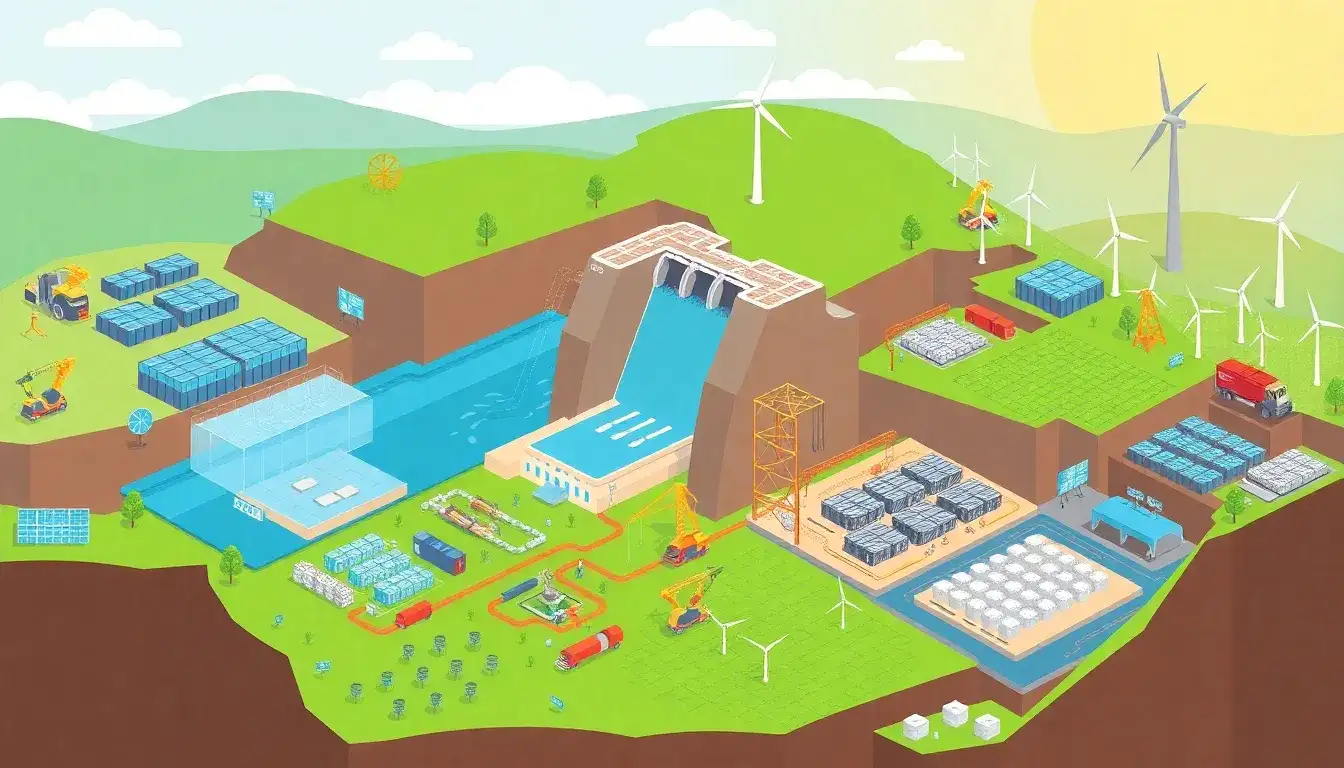 What are the main types of long-duration energy storage technologies