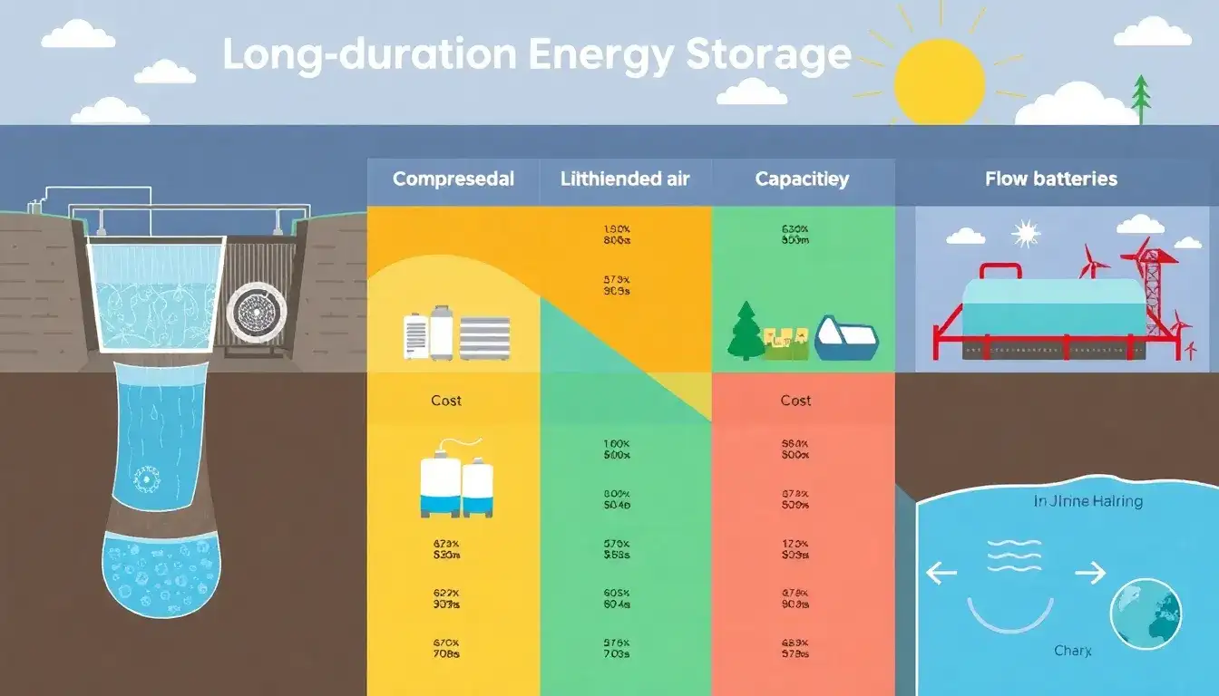 How do different types of long-duration energy storage technologies compare