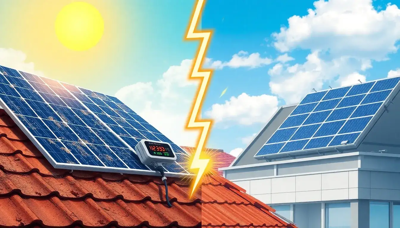 Can using old solar panels lead to overcharging issues