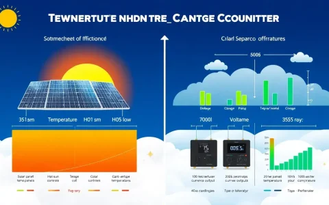 How does temperature affect the performance of solar panels and charge controllers