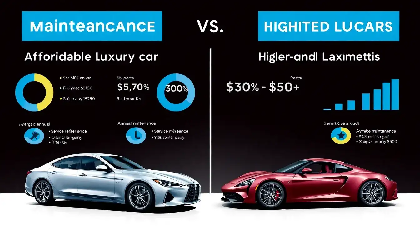 How do the maintenance costs of affordable luxury cars compare to their higher-end counterparts