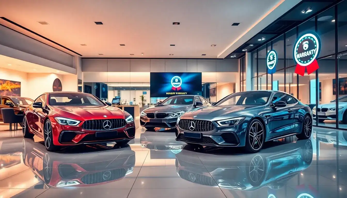 Can you recommend any luxury car brands that offer warranties on their affordable models