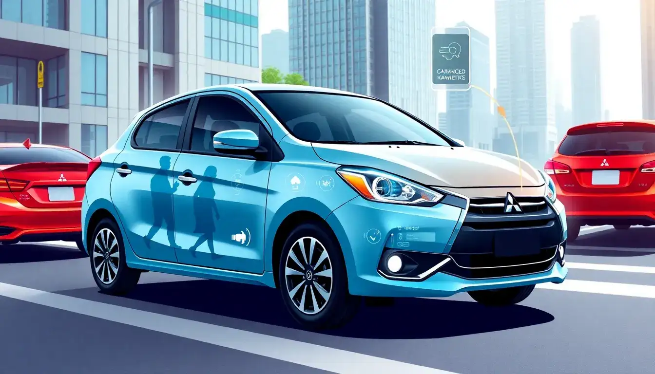 What safety features are included in the 2024 Mitsubishi Mirage