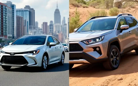 What are the main differences between the Toyota Corolla and the Toyota RAV4