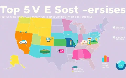What are the top 5 states where EVs are the most cost-effective