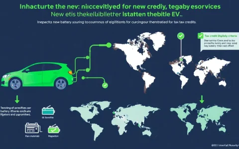 How do the new battery sourcing requirements affect the eligibility of EVs for tax credits